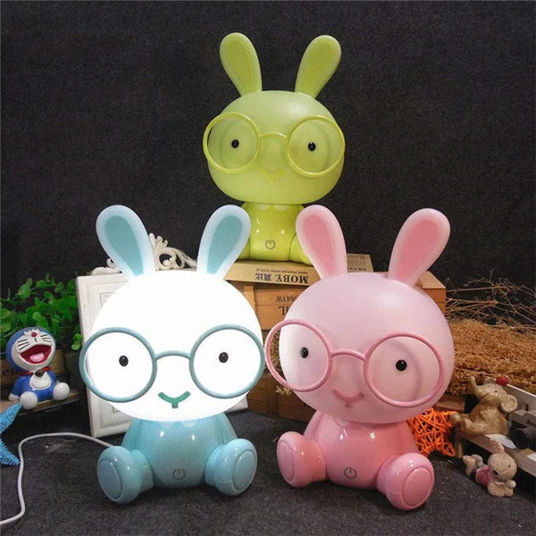 Touch-sensitive LED rabbit night light