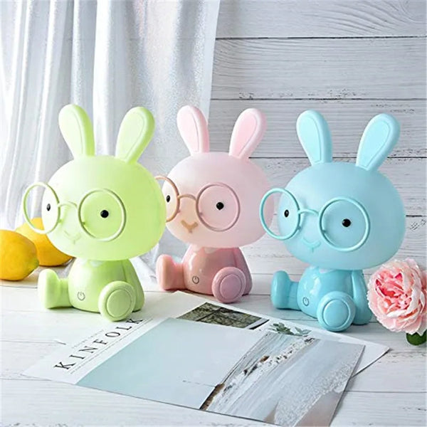 Touch-sensitive LED rabbit night light