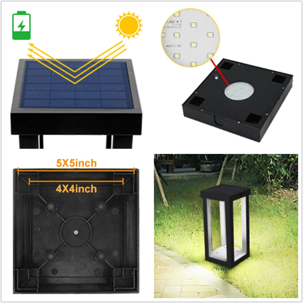 T-SUN Solar Garden Lights – LED Landscape Lighting, IP65 Waterproof for Lawn, Patio & Walkways