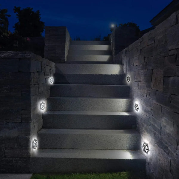 2pcs/4pcs Solar Light Outdoors Solar Street Light Lawn Lamp Garden Decor Buried Stair Lamp Underground Decking Lampy Solarne