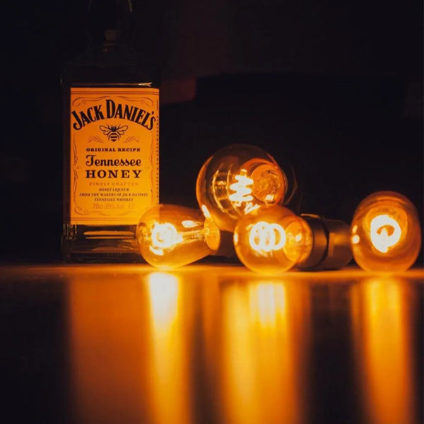 GANRILAND G45 Spiral LED Bulb – 3W E26/E27, Amber 2200K Edison Glow