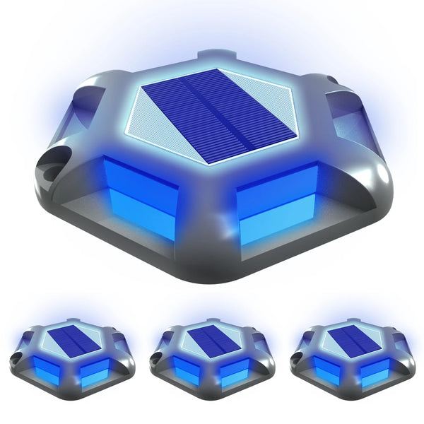 T-SUN 6LED Blue Solar Lights β Waterproof Outdoor Lawn Lamps