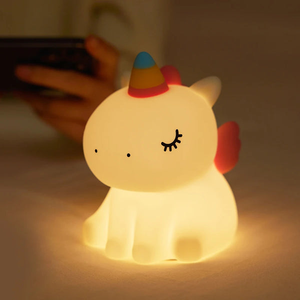 Cute silicone bunny lamp with big face