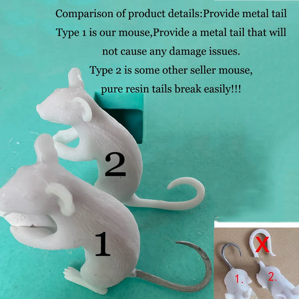 Modern resin LED table lamp with mouse animal