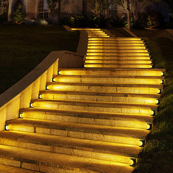 Solar Step Lights (2/4PCS) – Warm & Cool White Options | Waterproof Automatic LED for Outdoor Stairs & Decks