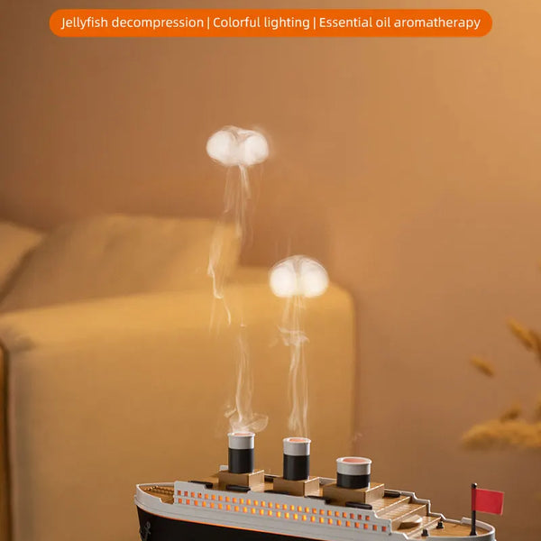 Retro Boat Air Humidifier Ultrasonic Aromatherapy Diffuser