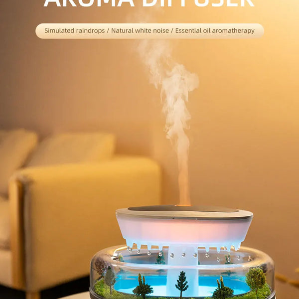 Air Humidifier with Colorful Light, White Noise, Essential Oil Diffuser, Ultrasonic Home Fragrance Diffuser