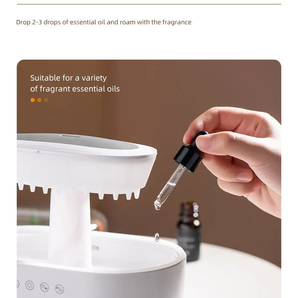 Air Humidifier with Colorful Light, White Noise, Essential Oil Diffuser, Ultrasonic Home Fragrance Diffuser