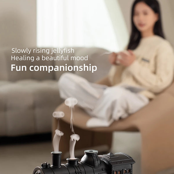 Air humidifier for model train, remote control