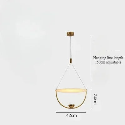 Minimalist acrylic LED pendant light, modern Nordic style