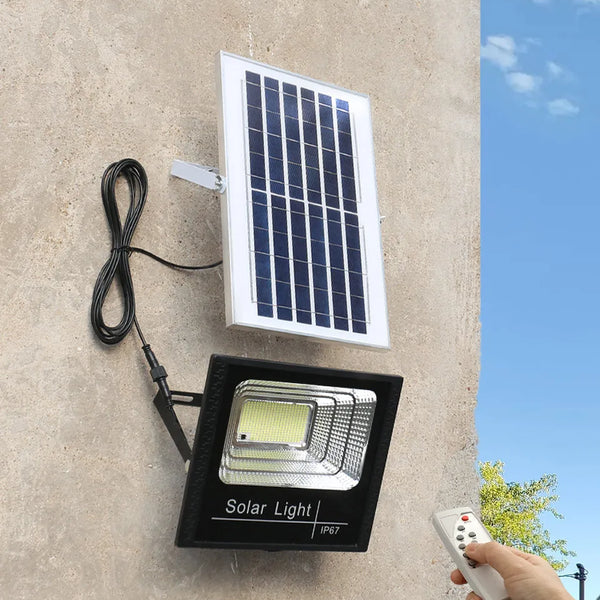 LED Solar Light 100W 200W 300W 500W, Powerful Waterproof Solar Flood Light with Remote Control