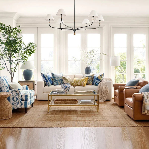 Decorative LED fabric ceiling light