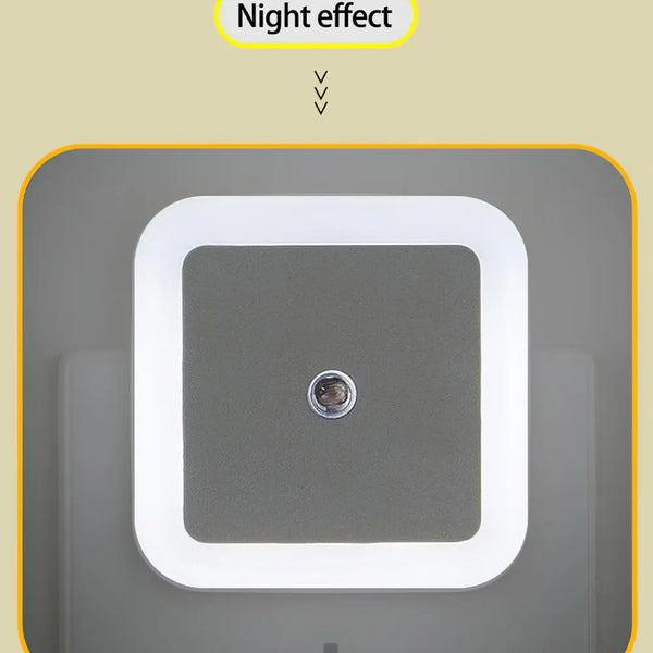 Plug-in Square LED Night Light with Sensor Control