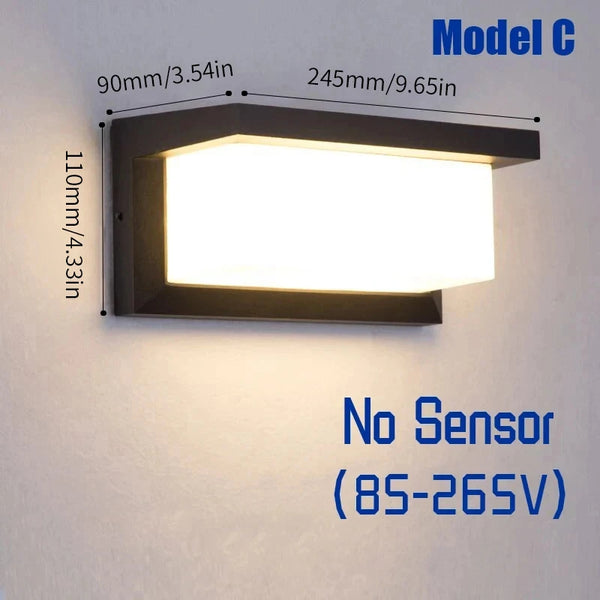 Waterproof Motion Sensor LED Wall Light for