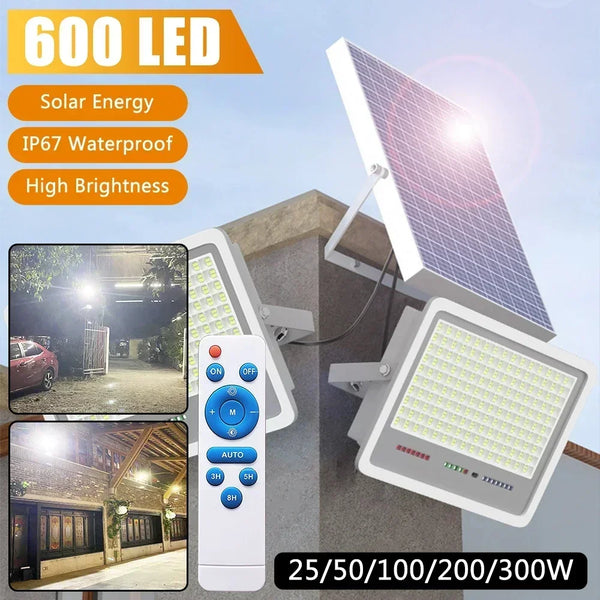 600LED Solar Motion Sensor Light β Super Bright, Waterproof Outdoor Spotlight for Garden & Yard