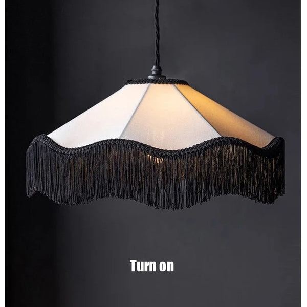 Modern Japanese Wabi Sabi fabric chandelier,