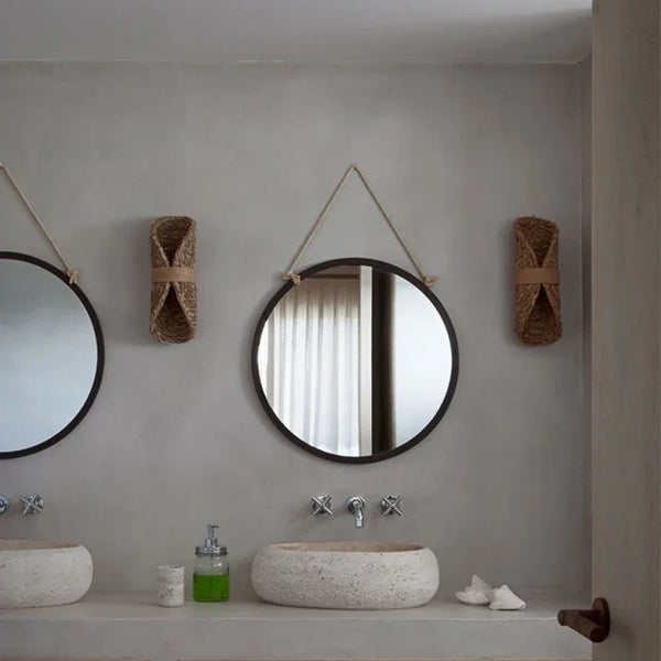 Retro Japanese rattan wall lamp, handmade accessory