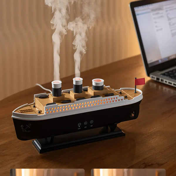 Retro Boat Air Humidifier Ultrasonic Aromatherapy Diffuser