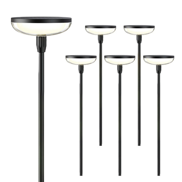6Pack Solar Garden/Path Lights, 40Lumens, 14Hrs, 31" Tall, Auto On/Off for Yard/Patio/Path/Lawn