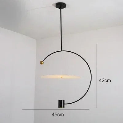 Minimalist acrylic LED pendant light, modern Nordic style
