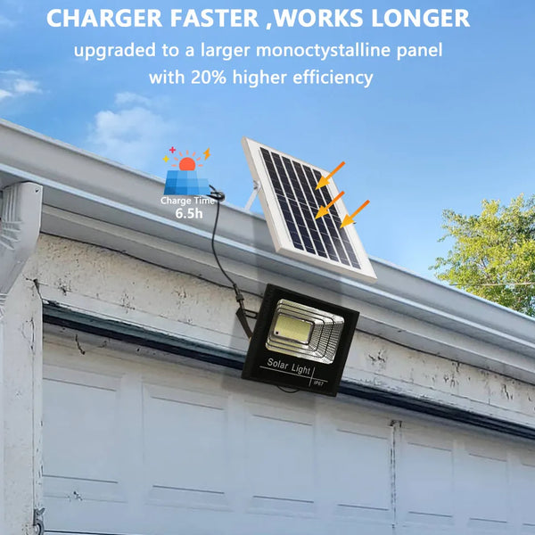 LED Solar Light 100W 200W 300W 500W, Powerful Waterproof Solar Flood Light with Remote Control