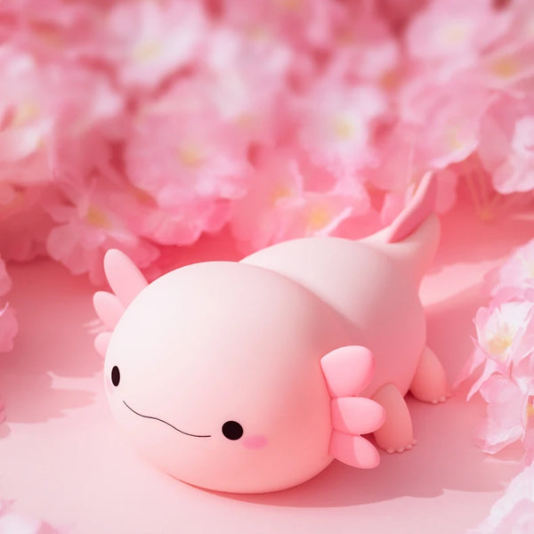 cute axolotl salamander silicone lamp