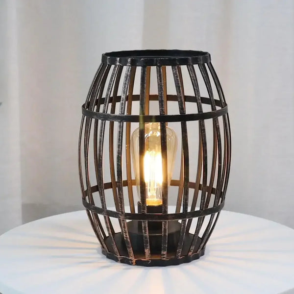 Wireless decorative metal light with battery and 6-hour timer