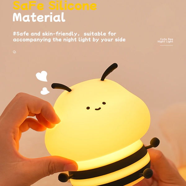 LED light with cute silicone bee design