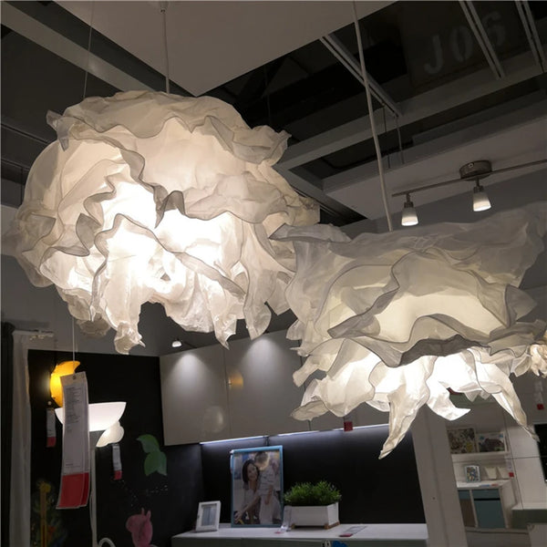 DIY White Paper Cloud Chandelier