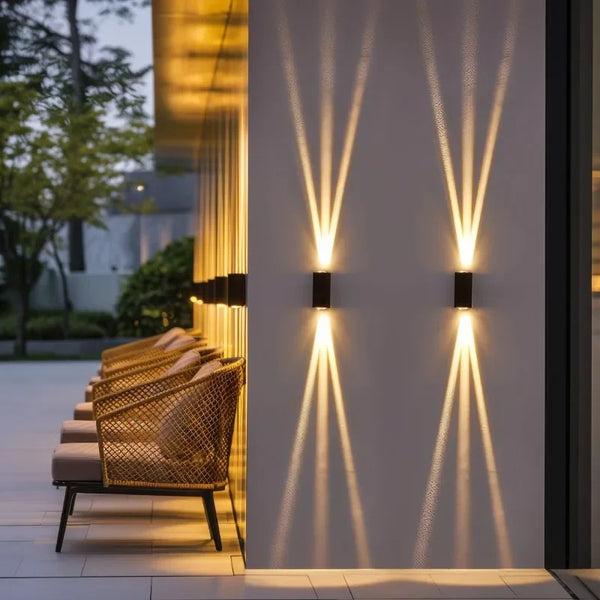 Multifunctional solar powered outdoor lights, wall lights