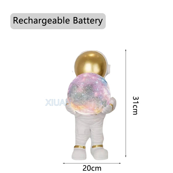Astronaut desk lamps with rechargeable battery