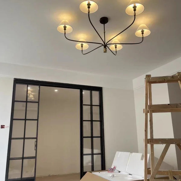 Decorative LED fabric ceiling light