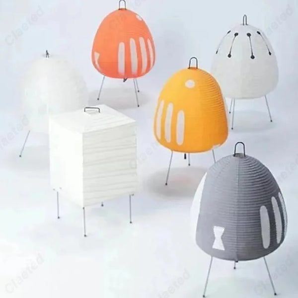 Creative minimalist rice paper LED table lamp, retro decoration