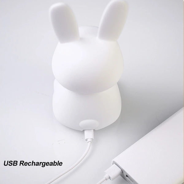Cute silicone bunny lamp