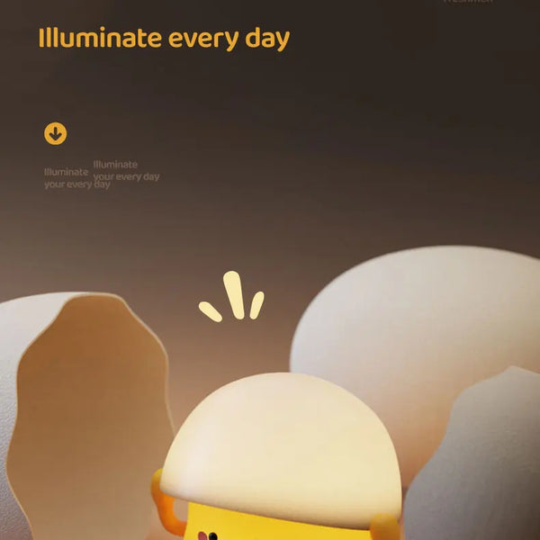 Cute silicone egg yolk and mushroom lamp