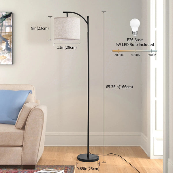 Floor lamp with 3 color temperatures
