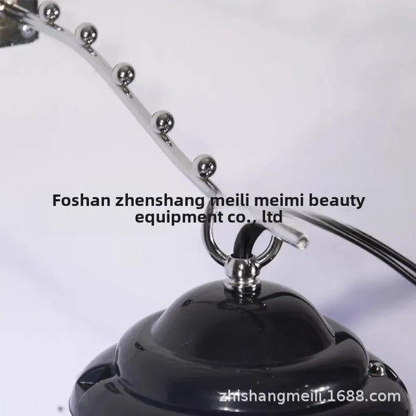 Mini wall light for hair salon, barber shop pole with elegant design and black structure.