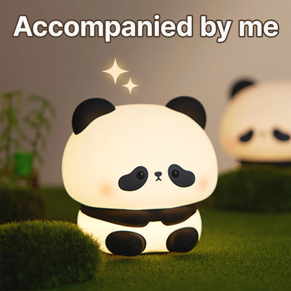 Silicone panda lamp