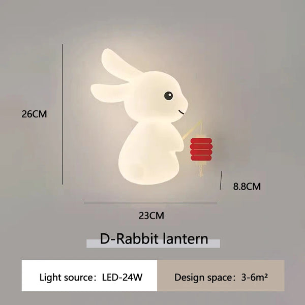 Cute Rabbit Wall Lamps LED