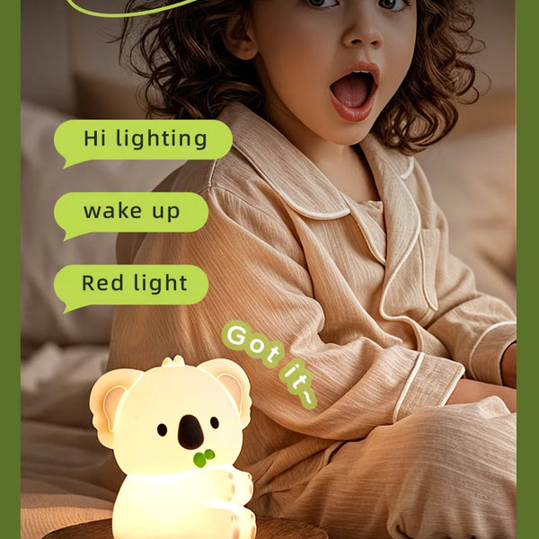 cute koala silicone lamp