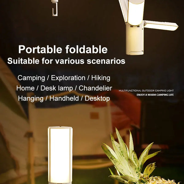 Rechargeable Portable Folding Camping Light for Indoor/Outdoor