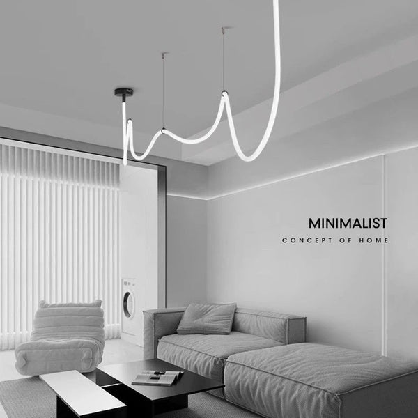 Modern chandelier with 360-degree lighting