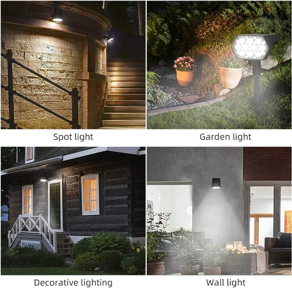 92LED Solar Outdoor Spotlights β IP67 Waterproof 2-in-1 Garden & Yard Lights