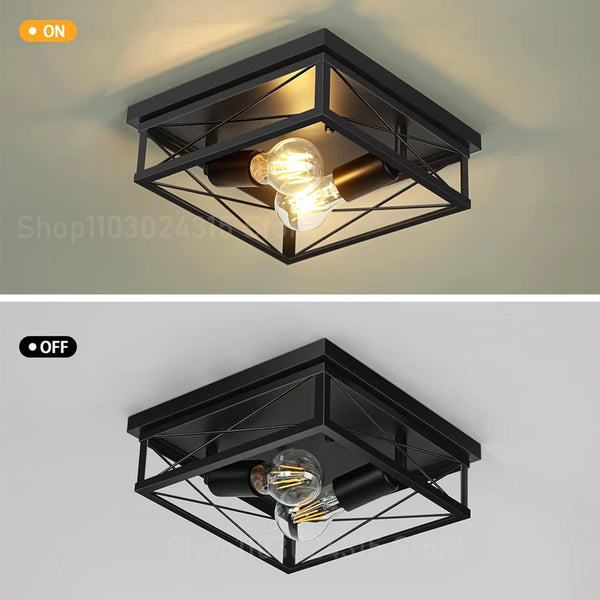 Retro industrial ceiling light