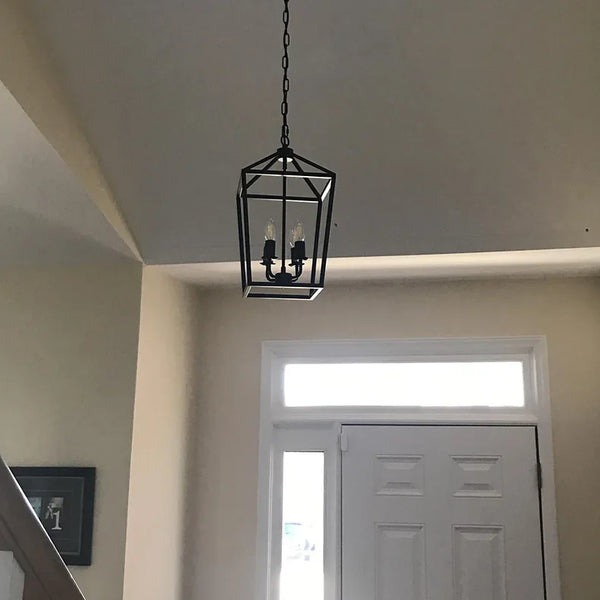 American retro minimalist pendant light with metal frame