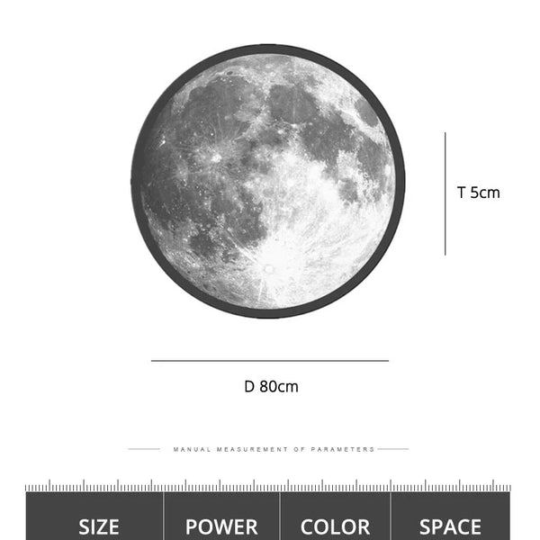 Minimalist moon wall lamp