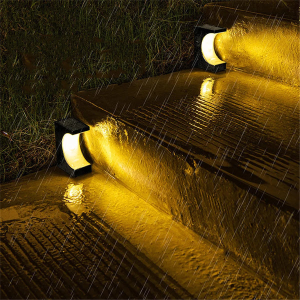 Solar Step Lights (2/4PCS) – Warm & Cool White Options | Waterproof Automatic LED for Outdoor Stairs & Decks