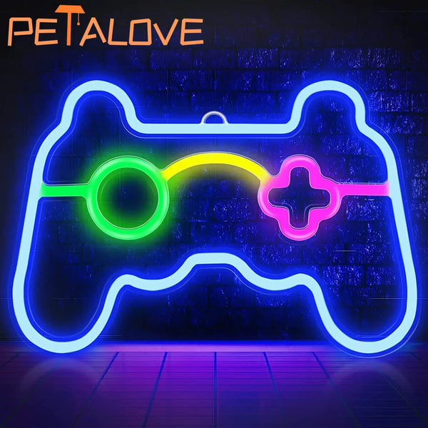 Video game controller neon sign