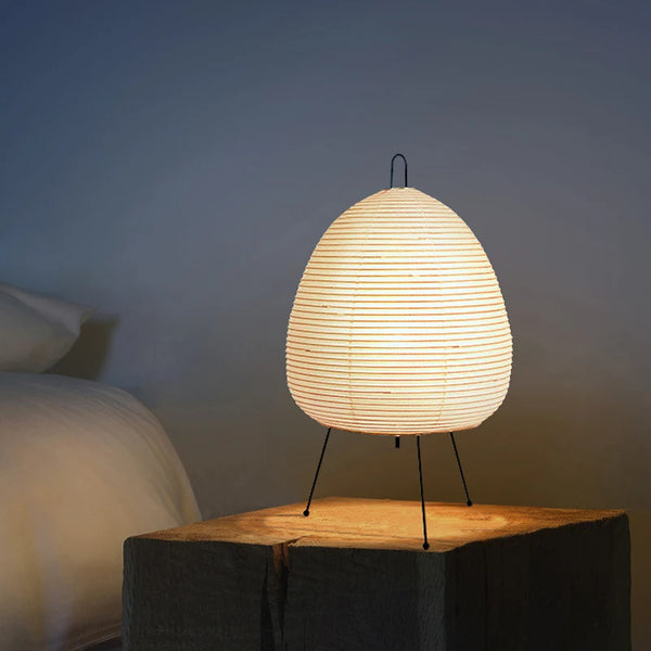 Japanese design paper LED table lamp
