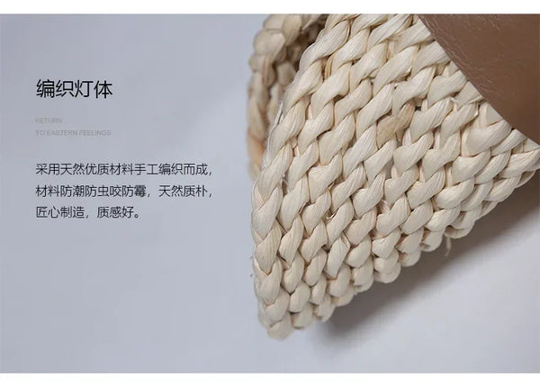 Retro Japanese rattan wall lamp, handmade accessory